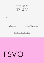 Pink Modern Romance (Set) RSVP Card