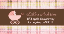 Chocolate Plaid (Set) Address Label
