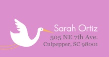 Purple Stork (Set) Address Label