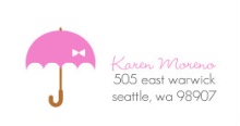 Umbrella Shower (Set) Address Label