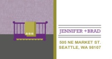 Purple Modern Nursery (Set) Address Label