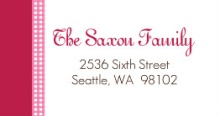 Sweet Pink Gingham (Set) Address Labels