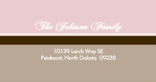 Sophisticated Pink and Brown (Set) Address Label