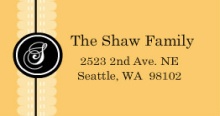 Pastel Yellow Monogram (Set) Address Labels