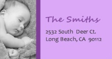 Sketchy Purple Stripes (Set) Address Label