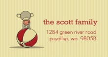 Monkey and Ball (Set) Address Label