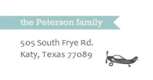 Modern Toy Airplane (Set) Address Label