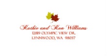 Red Anniversary Fall Leaves (Set) Address Label