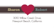Red Heart Anniversary (Set) Address Label