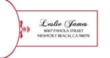 Classic Red and White Elegance (Set) Address Label