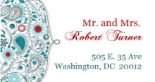 Paisley Red Anniversary (Set) Address Label