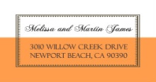Vintage Orange and White 25th Anniversary (Set) Anniversary Address Label
