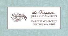 Blue and Brown Dove (Set) Address Label