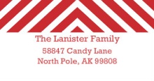 Red Chevrons (Set) Address Label