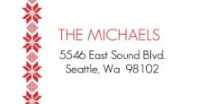 Classic Poinsettia Pattern (Set) Address Label