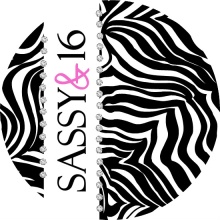 Bling Bling Zebra 16h Birthday Invitation