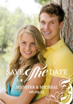 White Swirl formal Save the Date