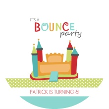 Bright Bounce Kids Birthday Invitation