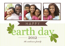 Green Leaves Earth Day Card