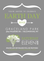 Typographic White and Gray Earth Day Card