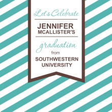 Turquoise Stripes Graduation Invitation