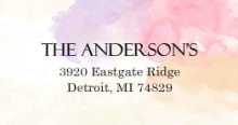 Gold and Bright Watercolor (Set) Bat Mitzvah Address Label