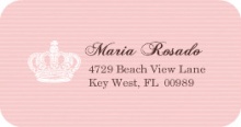 Pink Crown Heart Quinceanera (Set) Address Label
