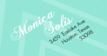 Aqua Striped Photo Mis Quince Anos (Set) Address Label