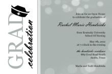 Gray Bubbles Nursing Graduation Invitation