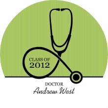 Stethoscope Green and Black Graduate Graduation Invitation