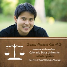 Brown Paper Law School Graduation Invitation