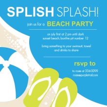 Blue and Green Summer Party Invite