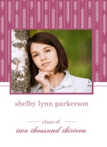 Graduation Invitation Pink and White Willows