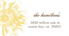 Simple Sunflower Brown and Yellow (Set) Address Label