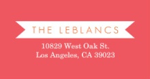 Pink and Orange Tropical Destination (Set) Address Label