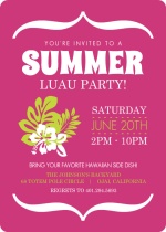 Modern Pink and Green Brackets Luau Party Invitation