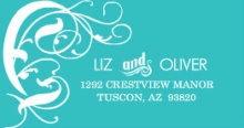 Western Turquoise Flourish (Set) Address Labels