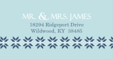 White and Navy Sweater (Set) Address Label