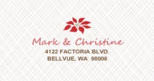 Red Joyful Poinsettia (Set) Address Label