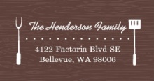 Brown Western (Set) Address Label