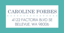 Modern Stripes Navy and Turquoise (Set) Address Label