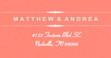 Coral and Mint Country Floral (Set) Address Label