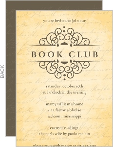 Book Club Invitations, Book Club Invites by PurpleTrail Invitations