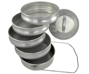 1940's 5-Tier Aluminum Miner's Lunch Box from Relique