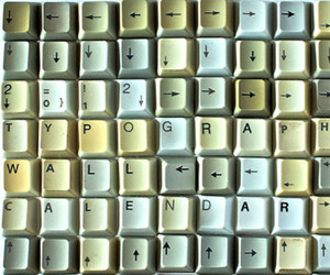2012 Typographic Wall Calendar