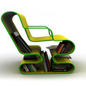 A-curved-lounge-chair-with-built-in-book-storage-s