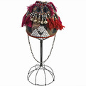 Antique-hmong-tribe-beaded-hemp-baby-girls-hat-on-stand-s