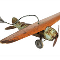 Antique-painted-pressed-steel-airplane-weather-vane-s