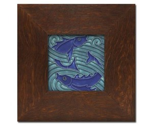 Art-nouveau-framed-fish-tile-from-motawi-m