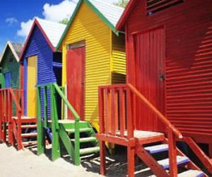 Beach Huts in St. James, South Africa
